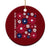 Subtle FDT Ceramic Ornament Boho Floral Red White Blue Social Justice - Print Your Wear