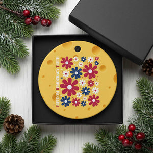 Subtle FDT Ceramic Ornament Boho Floral Red White Blue Social Justice TS10 1pc Yellow Cheese Print Your Wear