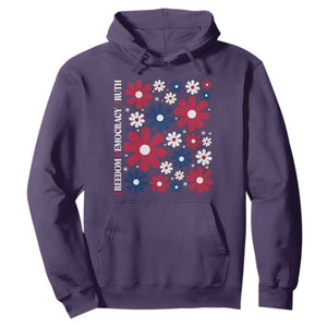 Subtle FDT Hoodie Boho Floral Red White Blue Social Justice TS10 Purple Print Your Wear