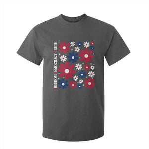 Subtle FDT T Shirt For Kid Boho Floral Red White Blue Social Justice TS10 Dark Heather Print Your Wear