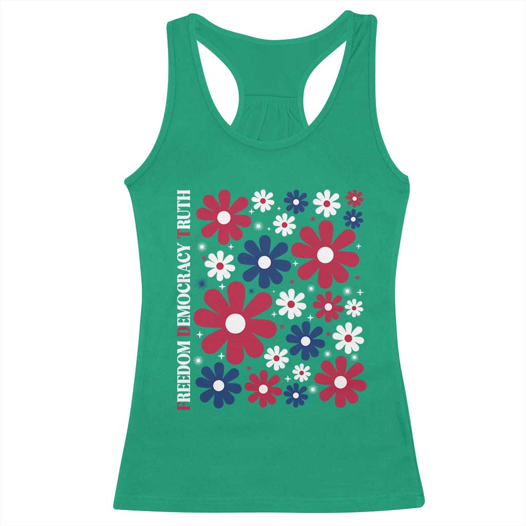 Subtle FDT Racerback Tank Top Boho Floral Red White Blue Social Justice TS10 Irish Green Print Your Wear