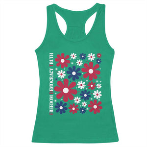 Subtle FDT Racerback Tank Top Boho Floral Red White Blue Social Justice TS10 Irish Green Print Your Wear
