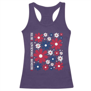 Subtle FDT Racerback Tank Top Boho Floral Red White Blue Social Justice TS10 Purple Print Your Wear