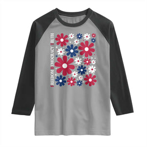 Subtle FDT Raglan Shirt Boho Floral Red White Blue Social Justice TS10 Sport Gray Black Print Your Wear