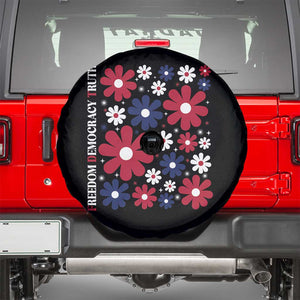 Subtle FDT Spare Tire Cover Boho Floral Red White Blue Social Justice TS10 Black Print Your Wear