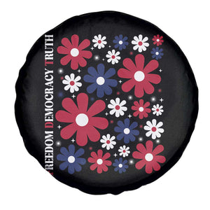 Subtle FDT Spare Tire Cover Boho Floral Red White Blue Social Justice TS10 Print Your Wear