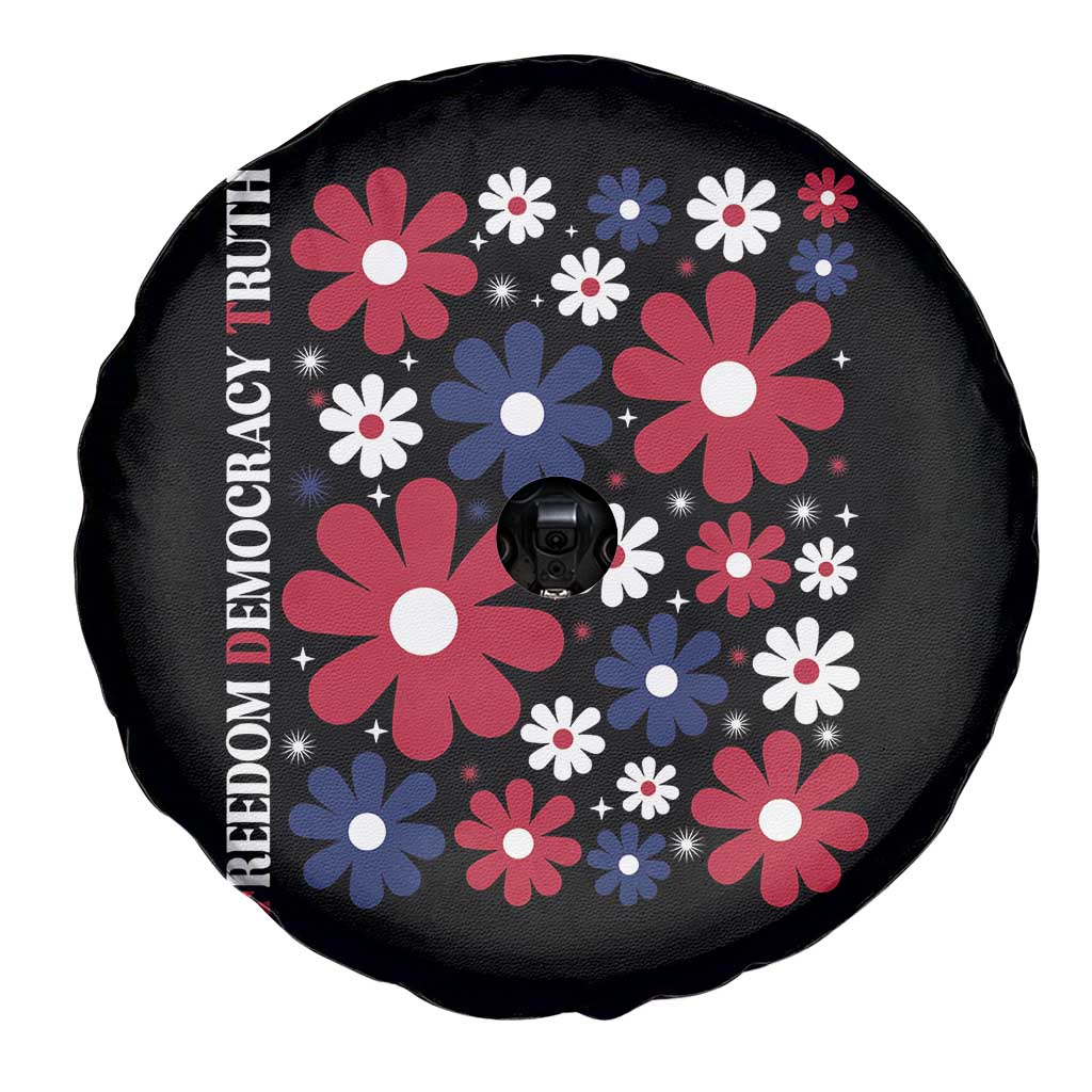 Subtle FDT Spare Tire Cover Boho Floral Red White Blue Social Justice TS10 Print Your Wear