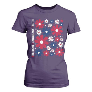Subtle FDT T Shirt For Women Boho Floral Red White Blue Social Justice TS10 Purple Print Your Wear