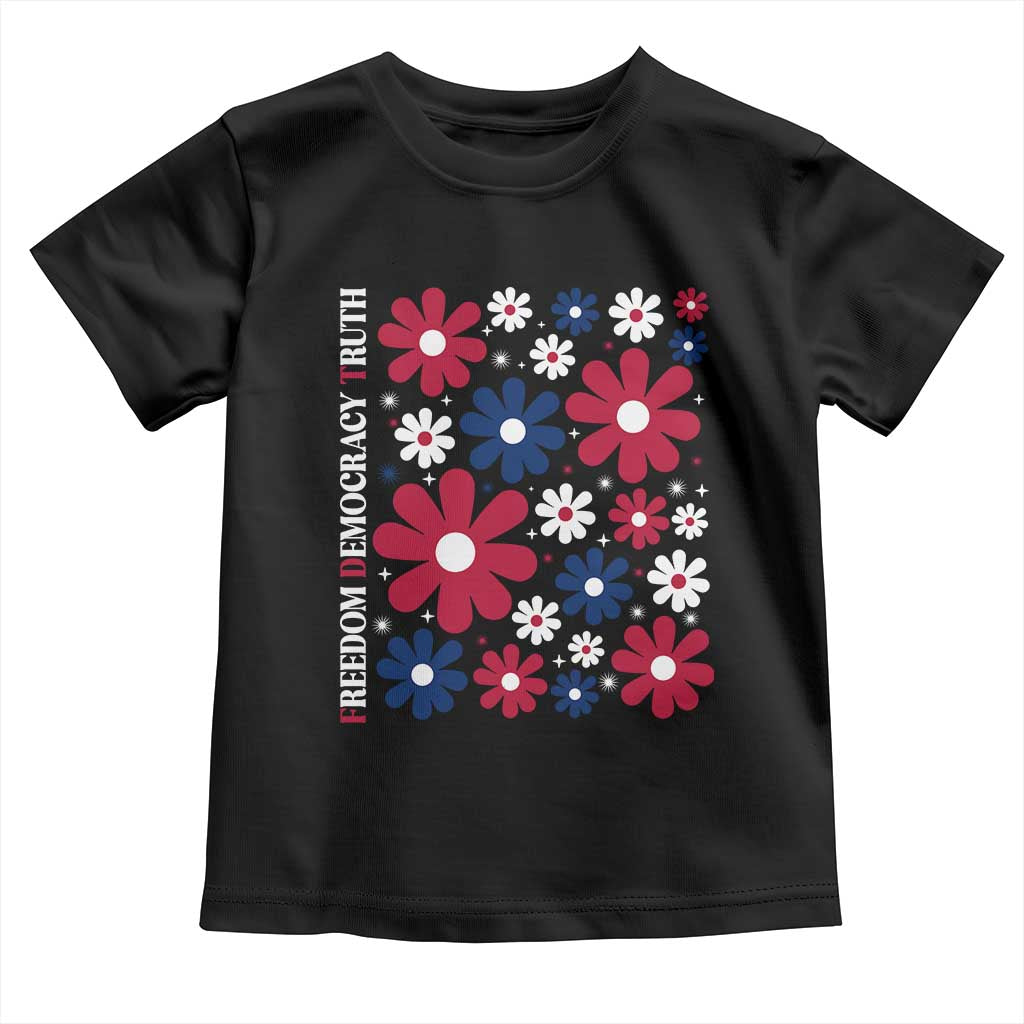 Subtle FDT Toddler T Shirt Boho Floral Red White Blue Social Justice TS10 Black Print Your Wear