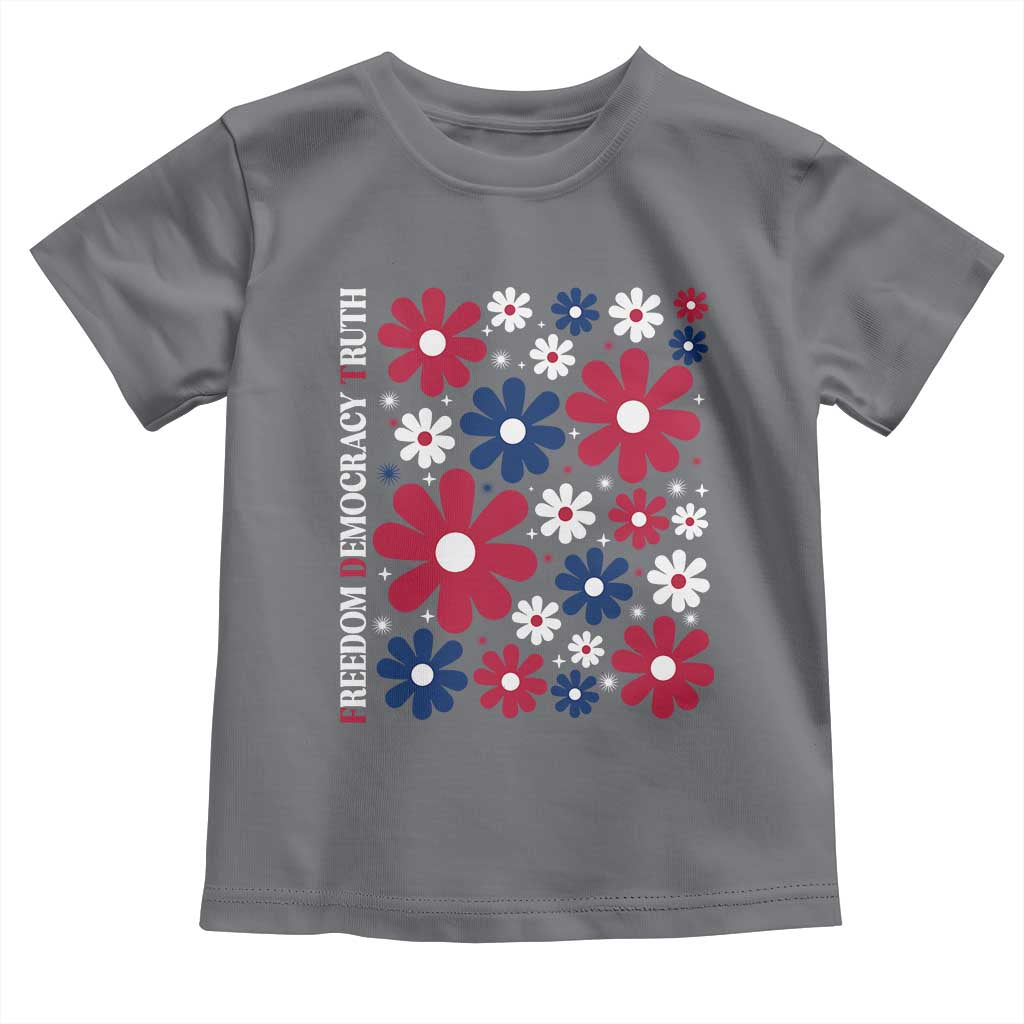 Subtle FDT Toddler T Shirt Boho Floral Red White Blue Social Justice TS10 Charcoal Print Your Wear