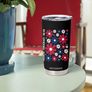Subtle FDT Tumbler Cup Boho Floral Red White Blue Social Justice TS10 Print Your Wear