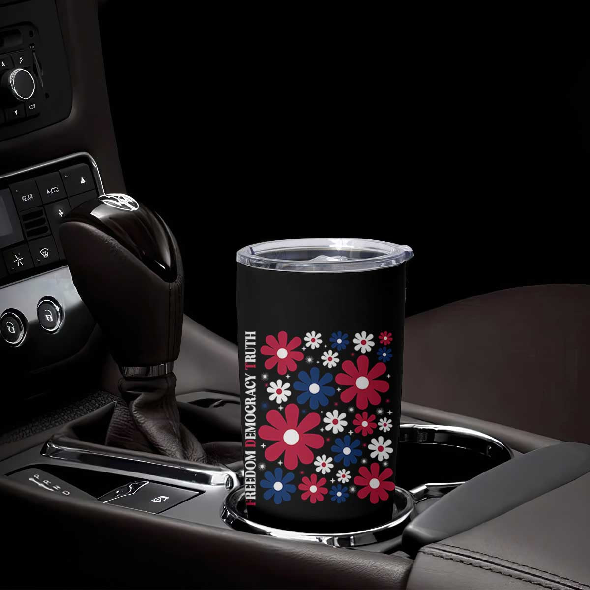 Subtle FDT Tumbler Cup Boho Floral Red White Blue Social Justice TS10 Print Your Wear