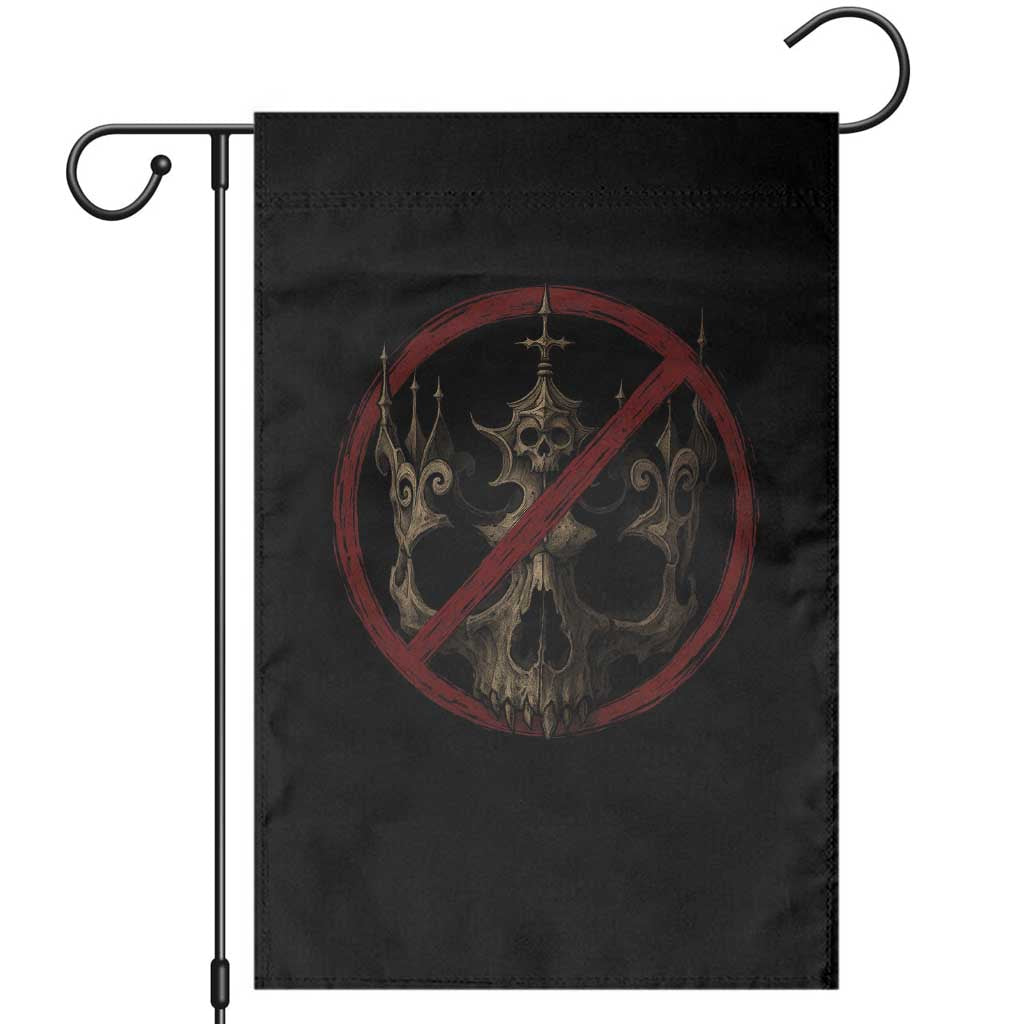 No Kings in America Garden Flag Skull Crown Nope Kings TS10 Black Print Your Wear