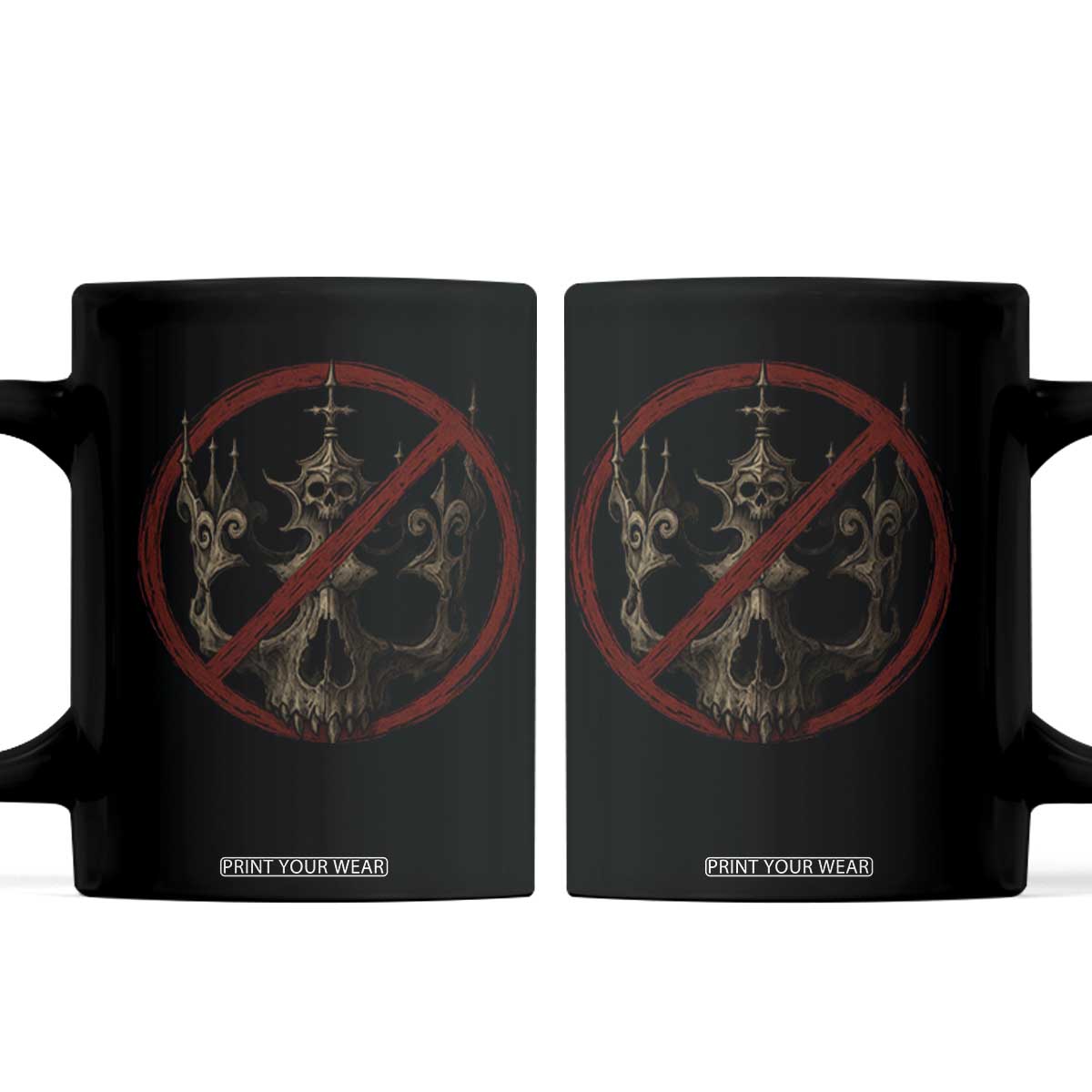 No Kings in America Coffee Mug Skull Crown Nope Kings TS10 Black Print Your Wear