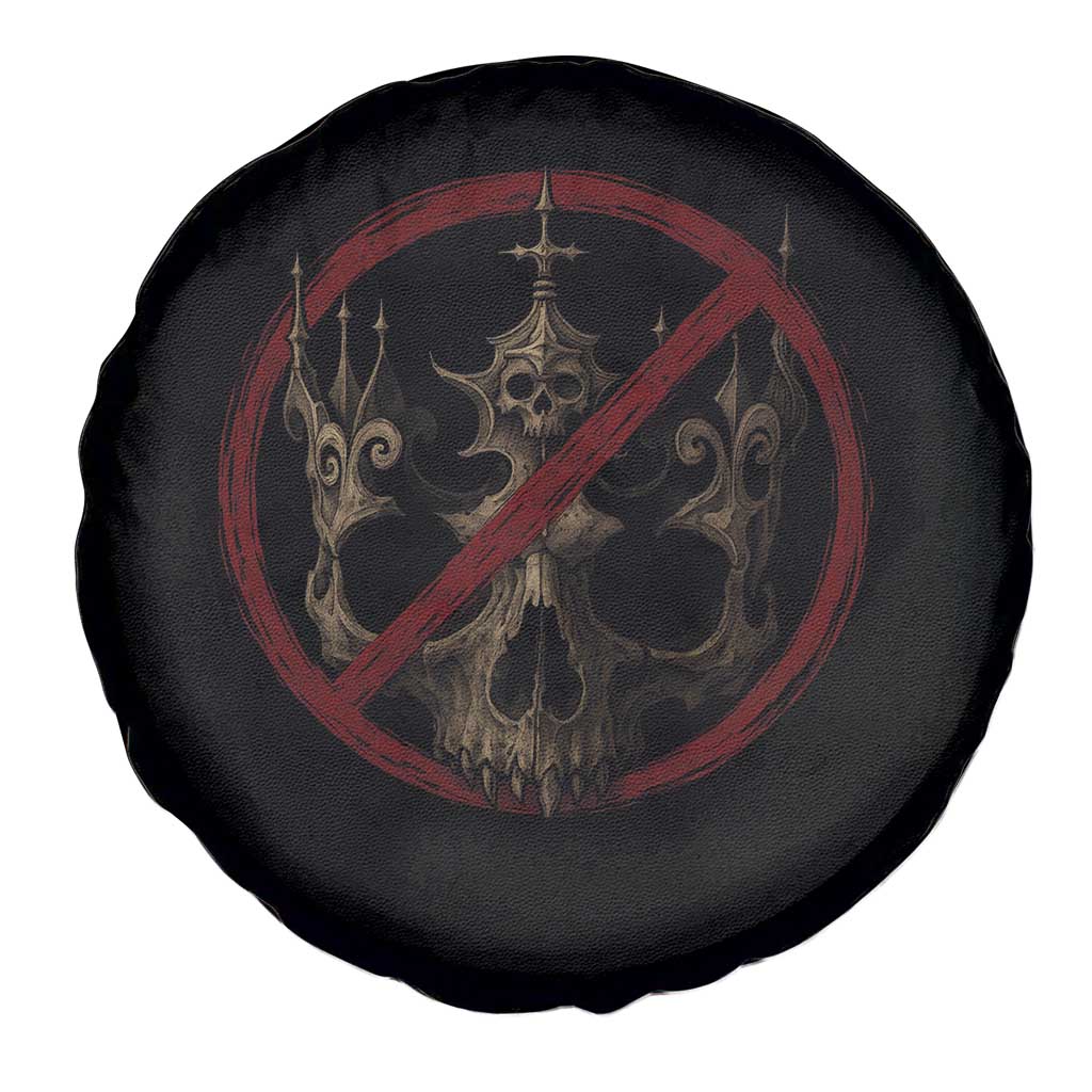 No Kings in America Spare Tire Cover Skull Crown Nope Kings TS10 Print Your Wear