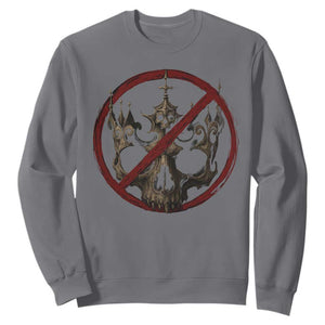 No Kings in America Sweatshirt Skull Crown Nope Kings TS10 Charcoal Print Your Wear