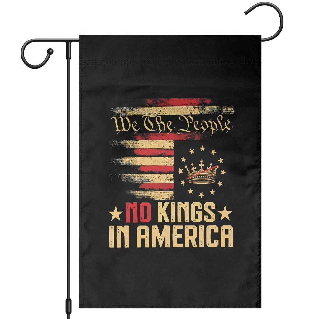 No Kings in America Garden Flag Vintage Old American Flag Patriotic 1776 We The People TS10 Black Print Your Wear