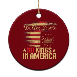 No Kings in America Ceramic Ornament Vintage Old American Flag Patriotic 1776 We The People TS10 1pc Red Print Your Wear