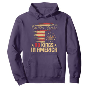 No Kings in America Hoodie Vintage Old American Flag Patriotic 1776 We The People TS10 Purple Print Your Wear