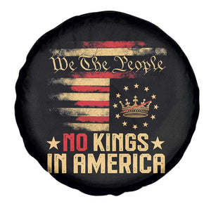 No Kings in America Spare Tire Cover Vintage Old American Flag Patriotic 1776 We The People TS10 Print Your Wear
