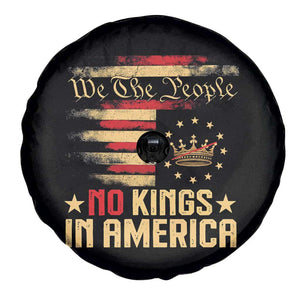 No Kings in America Spare Tire Cover Vintage Old American Flag Patriotic 1776 We The People TS10 Print Your Wear