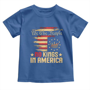 No Kings in America Toddler T Shirt Vintage Old American Flag Patriotic 1776 We The People TS10 Royal Blue Print Your Wear