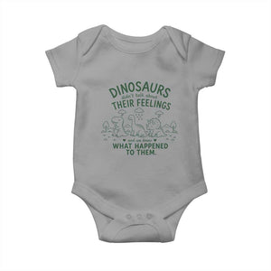 Funny Psychology Lover Baby Onesie Dinosaurs Didnt Talk About Their Feelings Mental Health Therapist