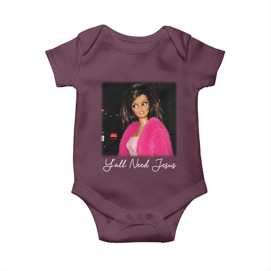 Y'all Need Jesus Funny Girls Meme Saying Christian Humor Baby Onesie