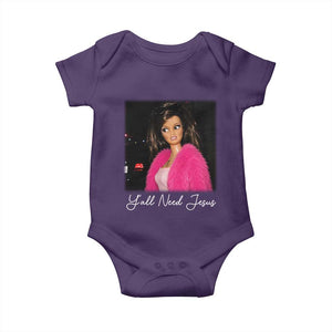 Y'all Need Jesus Funny Girls Meme Saying Christian Humor Baby Onesie