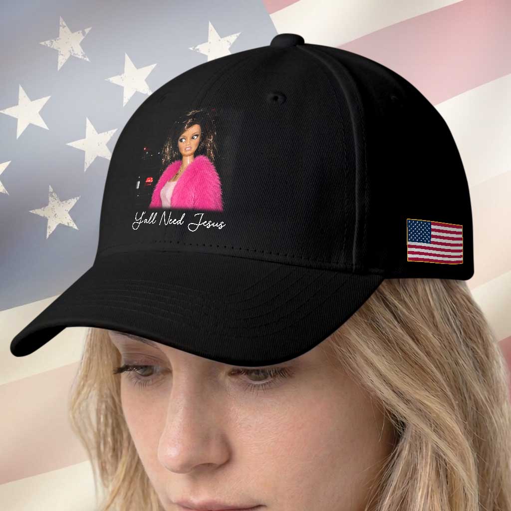 Y'all Need Jesus Funny Girls Meme Saying Christian Humor Baseball Cap TS10 Print Your Wear
