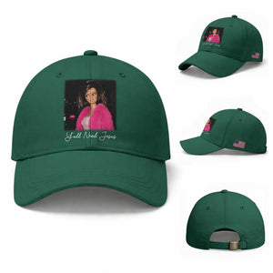 Y'all Need Jesus Funny Girls Meme Saying Christian Humor Baseball Cap TS10 Baseball Cap Universal Fit Irish Green Print Your Wear