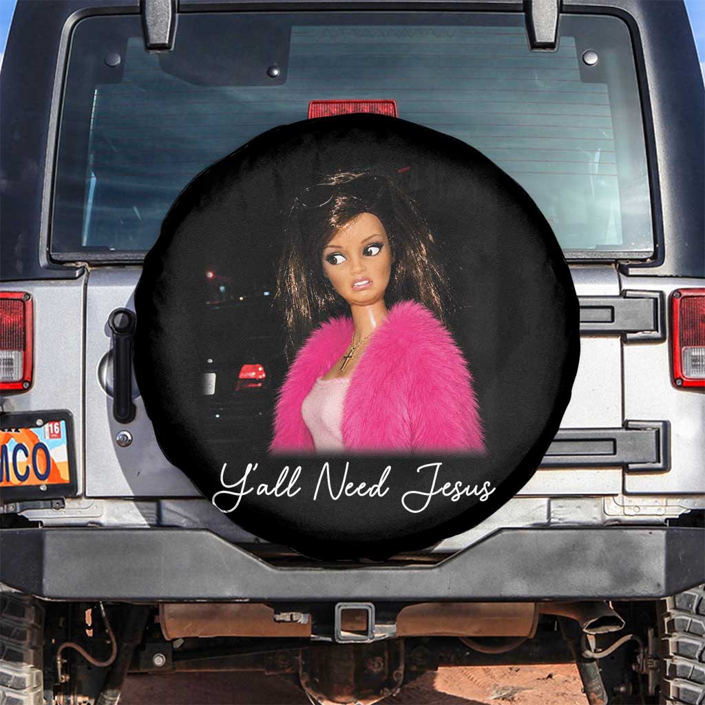 Y'all Need Jesus Funny Girls Meme Saying Christian Humor Spare Tire Cover