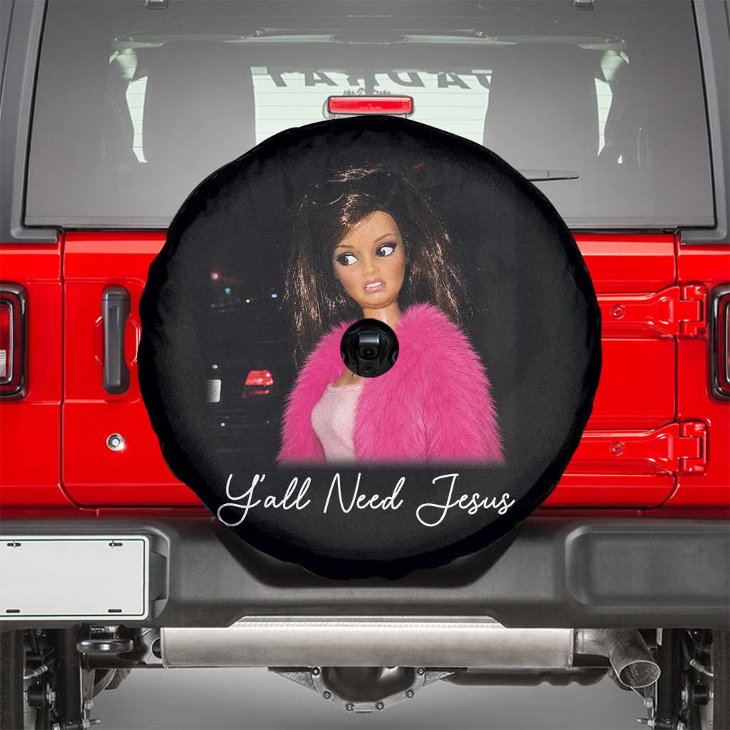 Y'all Need Jesus Funny Girls Meme Saying Christian Humor Spare Tire Cover