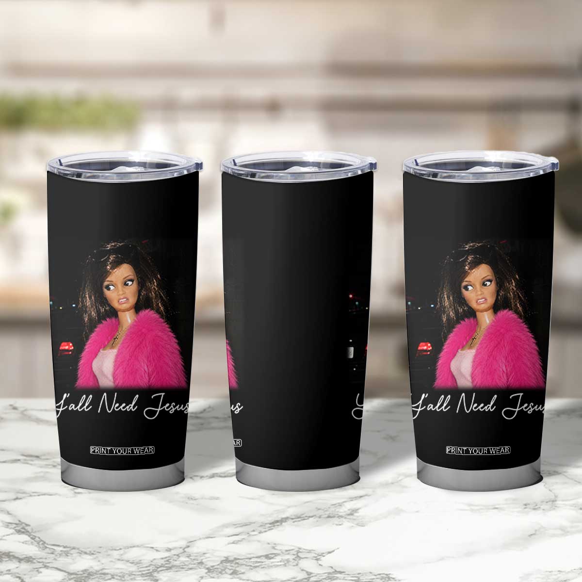 Y'all Need Jesus Funny Girls Meme Saying Christian Humor Tumbler Cup