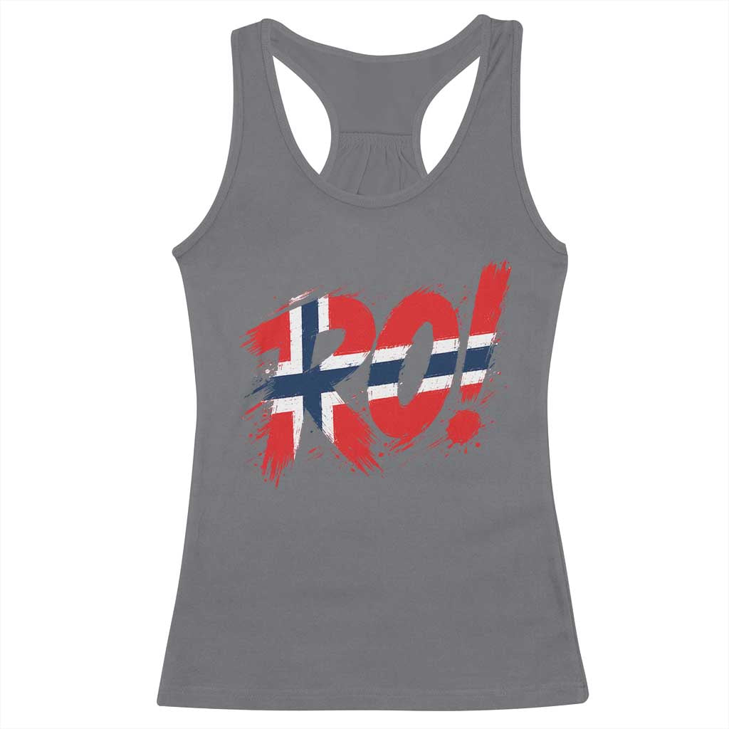 Ro Norway Viking Norwegian Flag Nordic Pride Racerback Tank Top