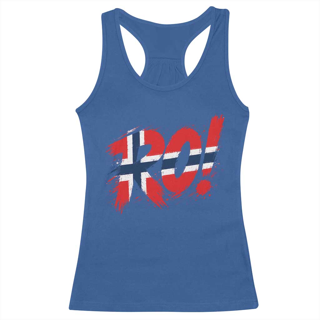 Ro Norway Viking Norwegian Flag Nordic Pride Racerback Tank Top