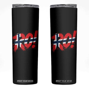 Ro Norway Viking Norwegian Flag Nordic Pride Skinny Tumbler TS10 Black Print Your Wear