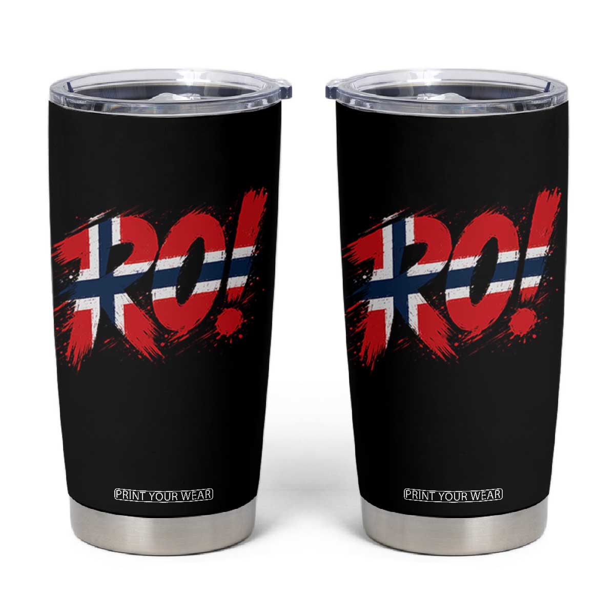 Ro Norway Viking Norwegian Flag Nordic Pride Tumbler Cup TS10 Black Print Your Wear