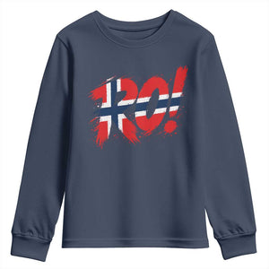 Ro Norway Viking Norwegian Flag Nordic Pride Youth Sweatshirt