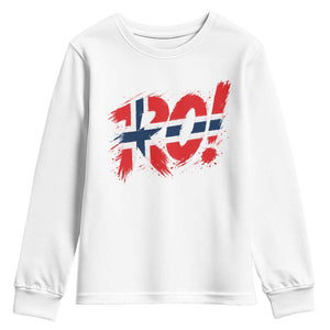 Ro Norway Viking Norwegian Flag Nordic Pride Youth Sweatshirt