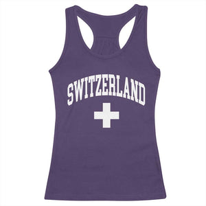 Switzerland Flag Vintage Racerback Tank Top Swiss Retro Vintage