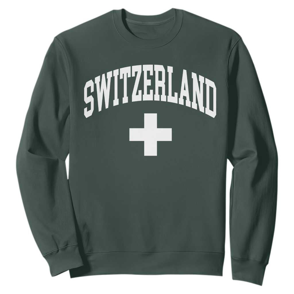 Switzerland Flag Vintage Sweatshirt Swiss Retro Vintage