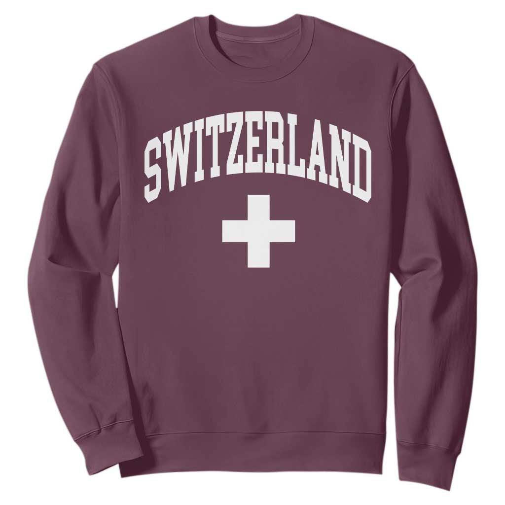 Switzerland Flag Vintage Sweatshirt Swiss Retro Vintage