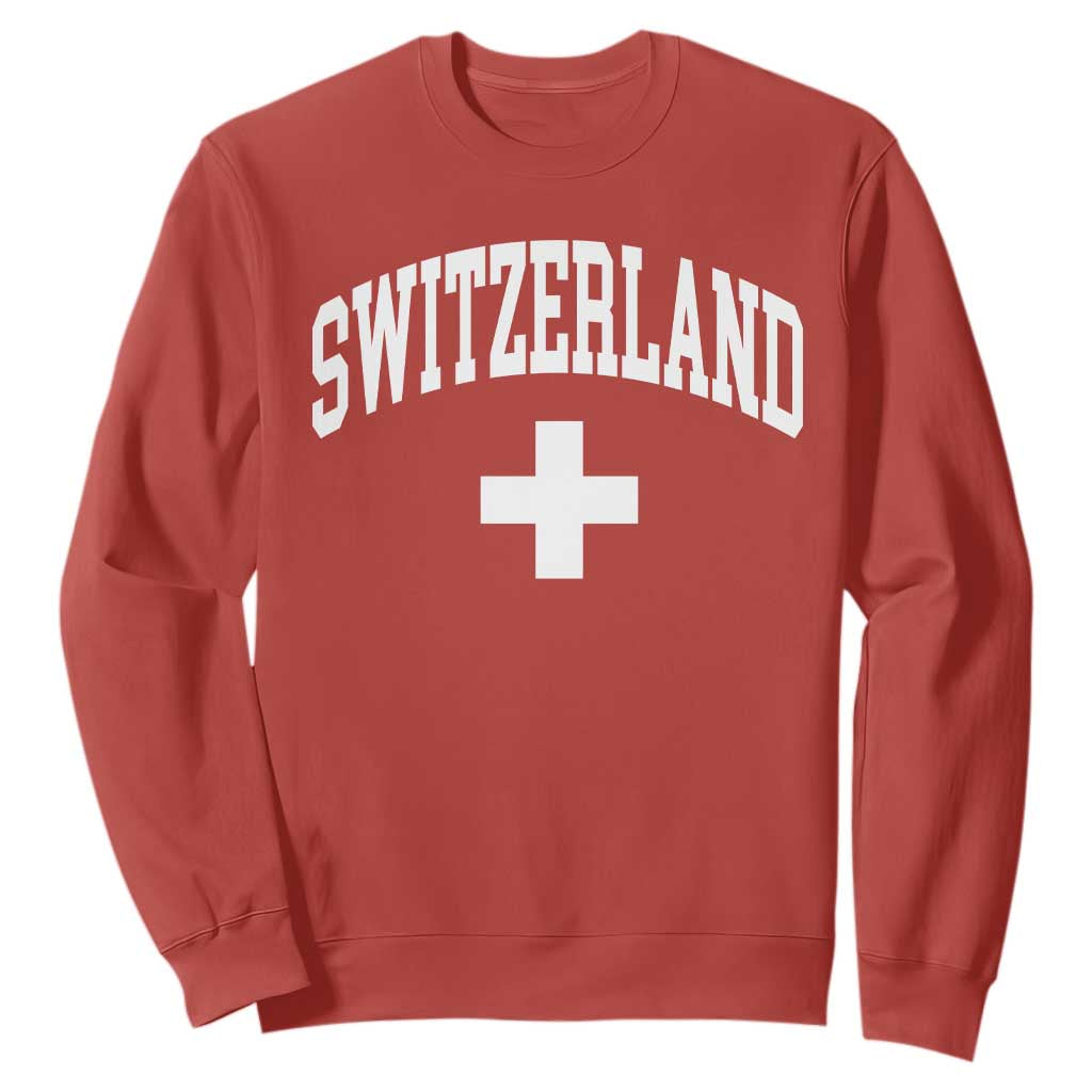 Switzerland Flag Vintage Sweatshirt Swiss Retro Vintage