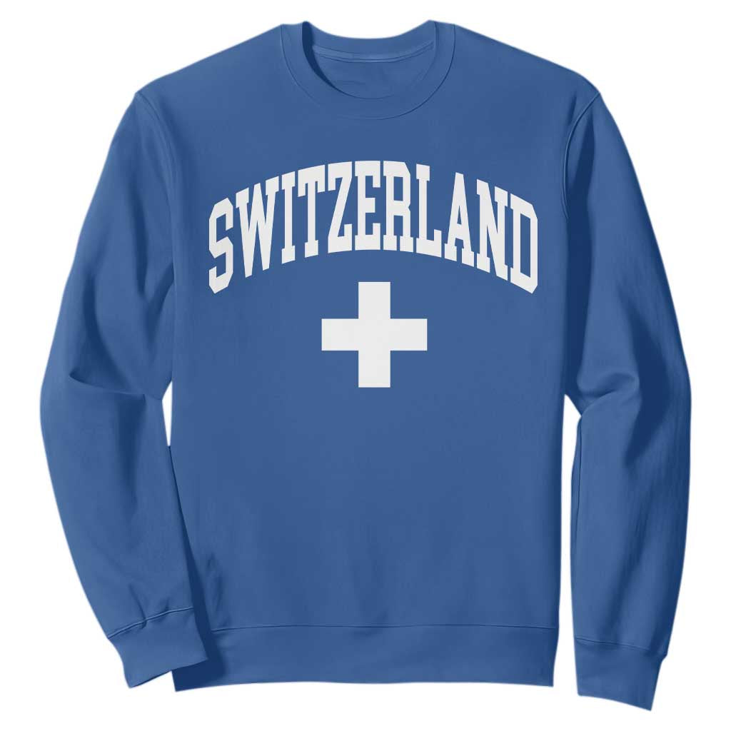 Switzerland Flag Vintage Sweatshirt Swiss Retro Vintage