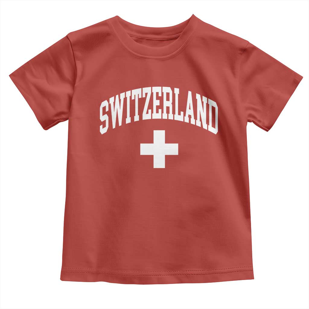 Switzerland Flag Vintage Toddler T Shirt Swiss Retro Vintage TS10 Red Print Your Wear