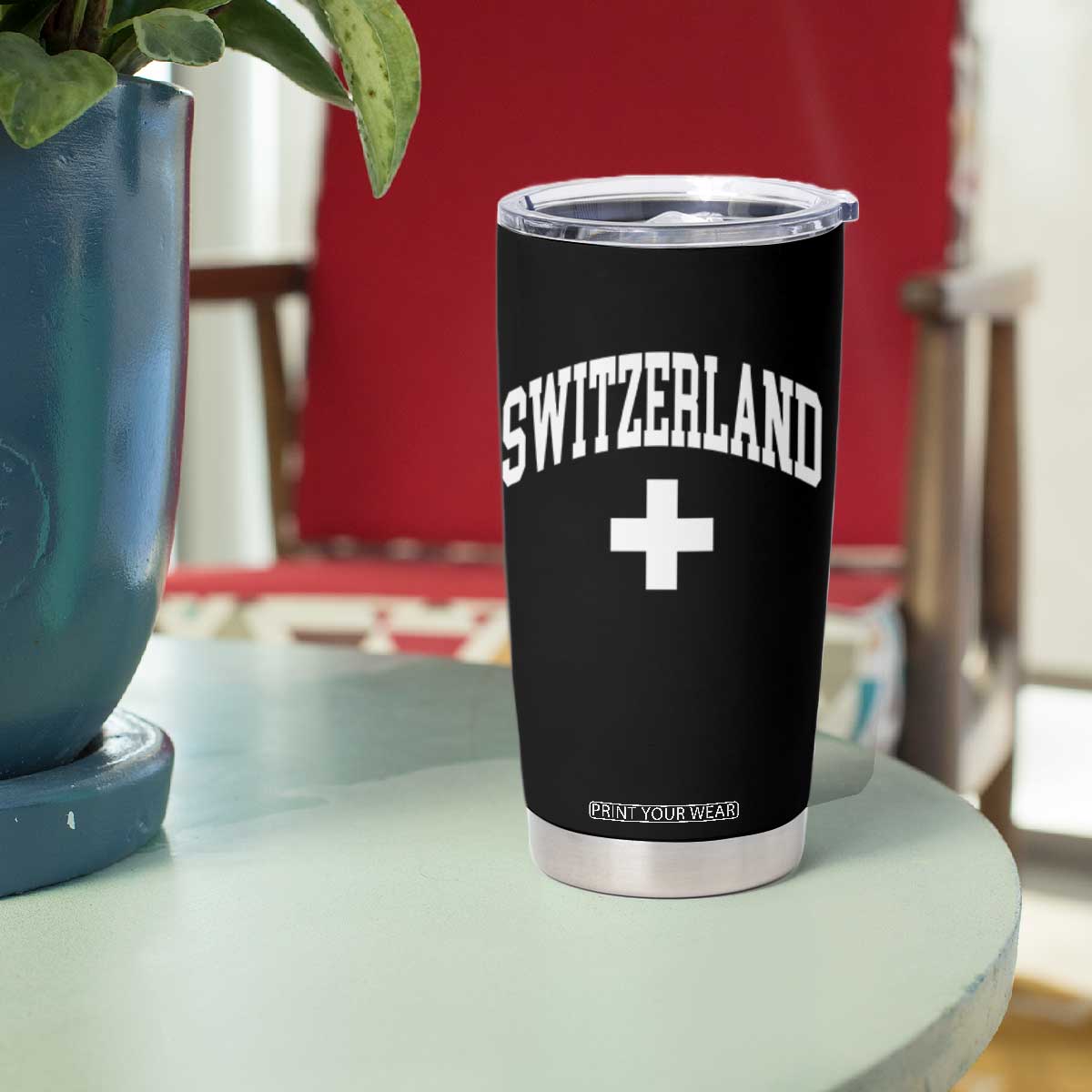 Switzerland Flag Vintage Tumbler Cup Swiss Retro Vintage TS10 Print Your Wear