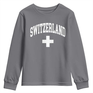 Switzerland Flag Vintage Youth Sweatshirt Swiss Retro Vintage