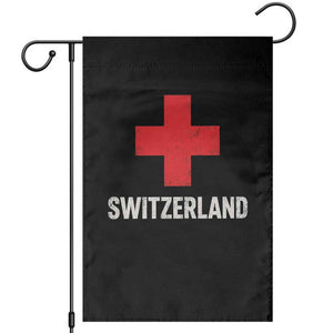 Vintage Retro Switzerland Fan Garden Flag Swiss Cross Flag TS10 Black Print Your Wear