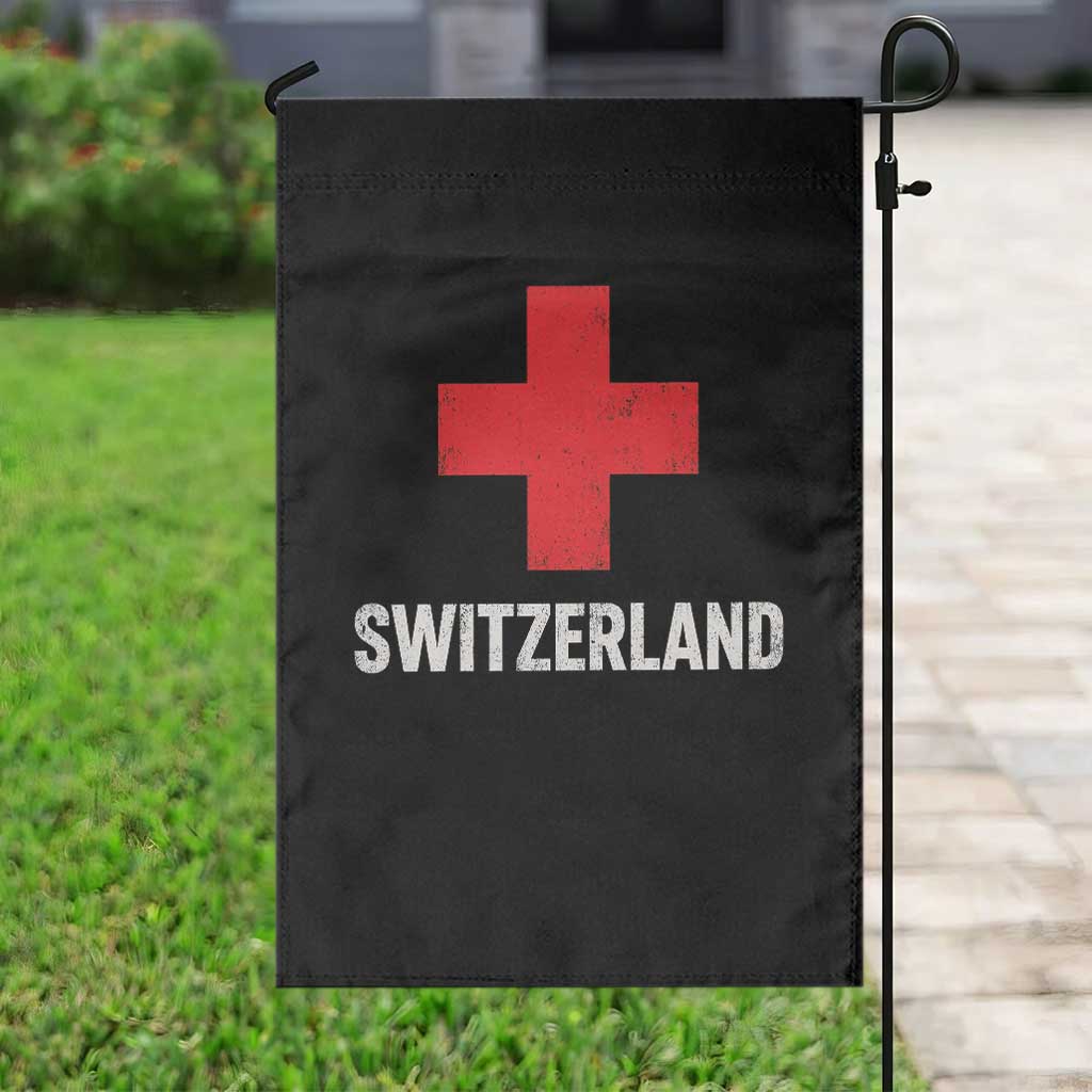 Vintage Retro Switzerland Fan Garden Flag Swiss Cross Flag TS10 Print Your Wear